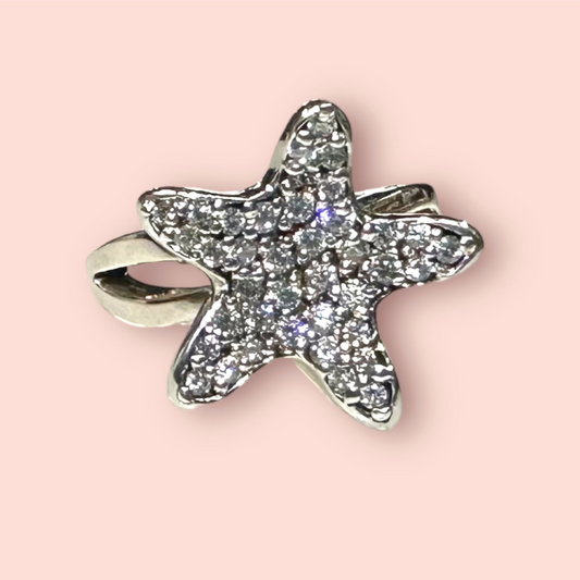 Anello in Argento925 con Stella di Zirconi Bianchi