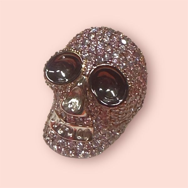 Anello Teschio argento925 con zirconi