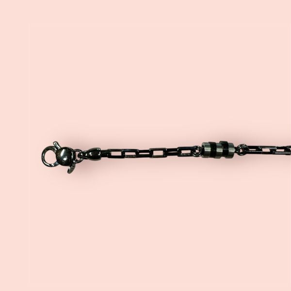Bracciale Argento925 Brunito maglia rettangolare
