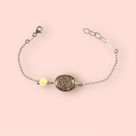 Bracciale Pryngeps Preghiera AveMaria Argento Marrone