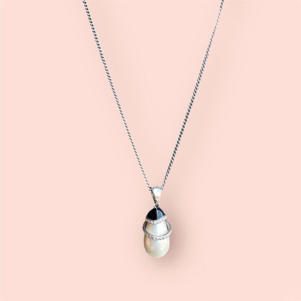 Collana Argento925 con Ciondolo in perla