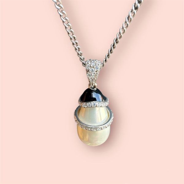 Collana Argento925 con Ciondolo in perla