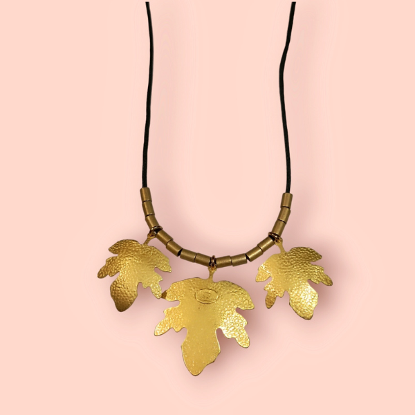 Collana Pryngeps Collezione Foglie Argento Dorato