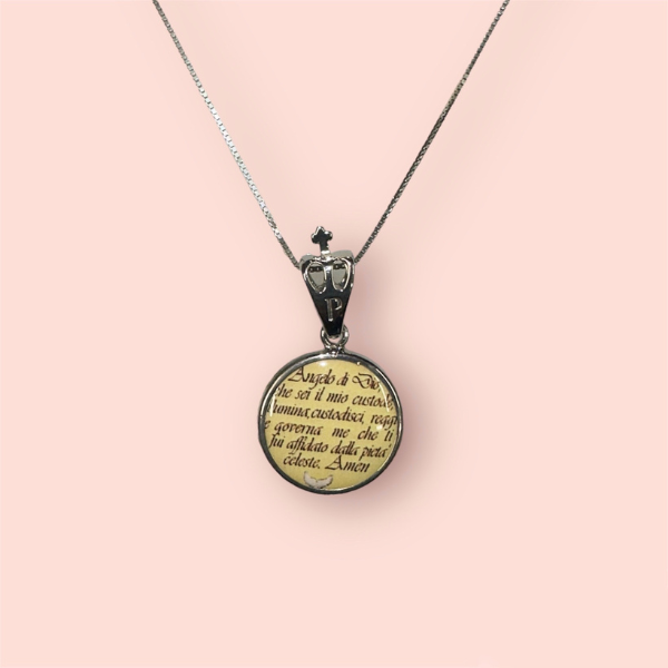 Collana Pryngeps Preghiera AngeloDiDio Argento Beige