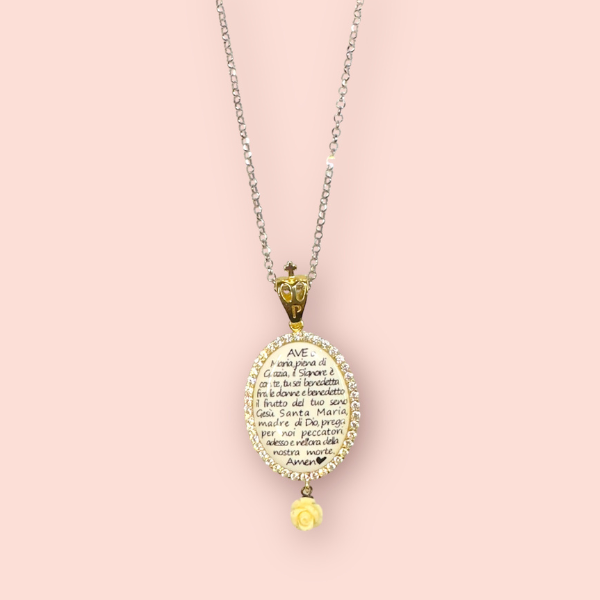 Collana Pryngeps Preghiera AveMaria Argento dorato
