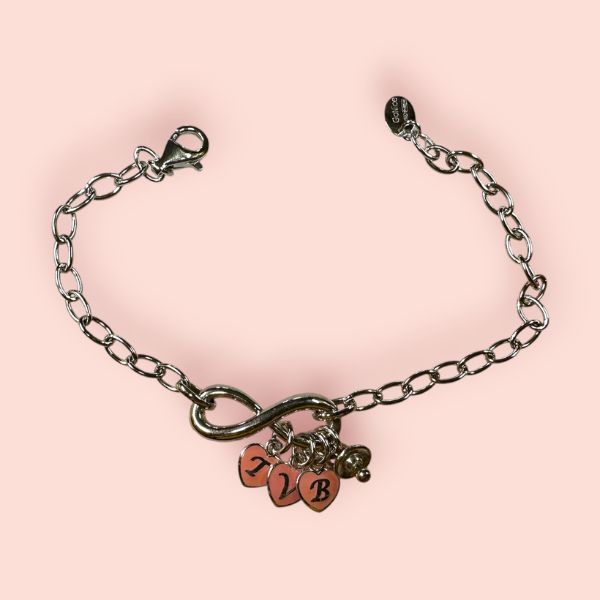 GoNice Bracciale TVB Argento925 ciondoli smaltati rosa