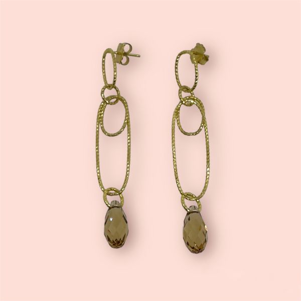 Orecchini Pryngeps Argento Dorato + Swarosky