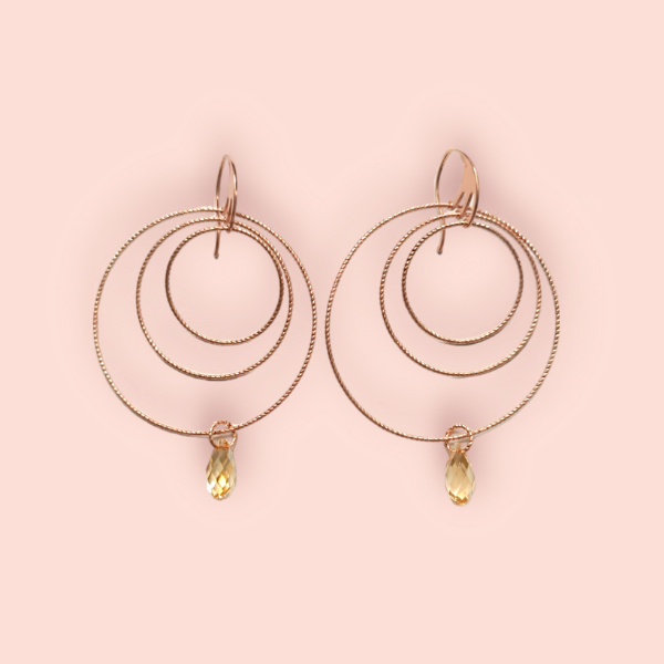 Orecchini Pryngeps Argento925 Cerchi Rosè