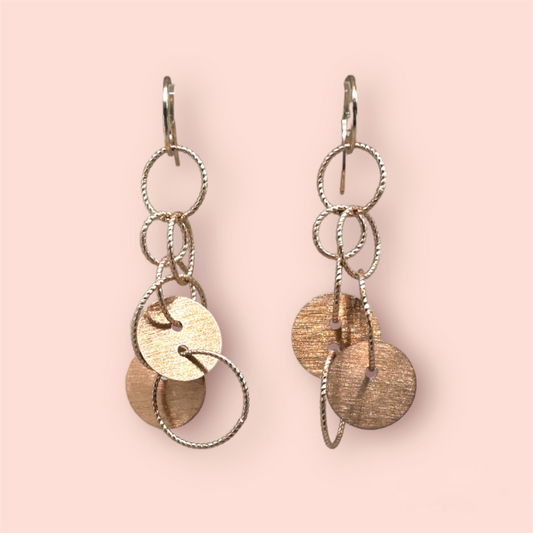 Orecchini Pryngeps Argento925 Cerchi Rosè