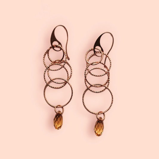 Orecchini Pryngeps Argento925 Cerchi Rosè