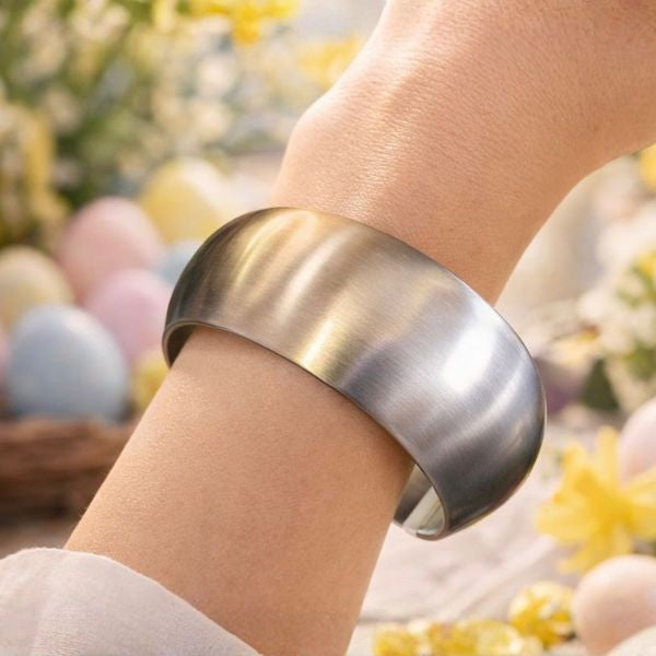 Bracciale Rigido Acciaio Satinato