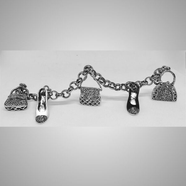 Bracciale Argento925 ciondoli con zirconi