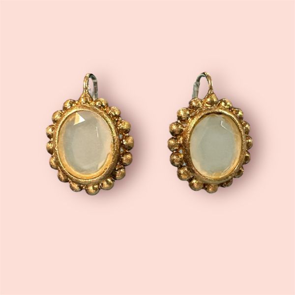 Orecchini Argento925 dorato con Quarzo