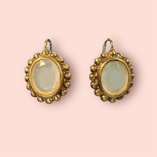 Orecchini Argento925 dorato con Quarzo